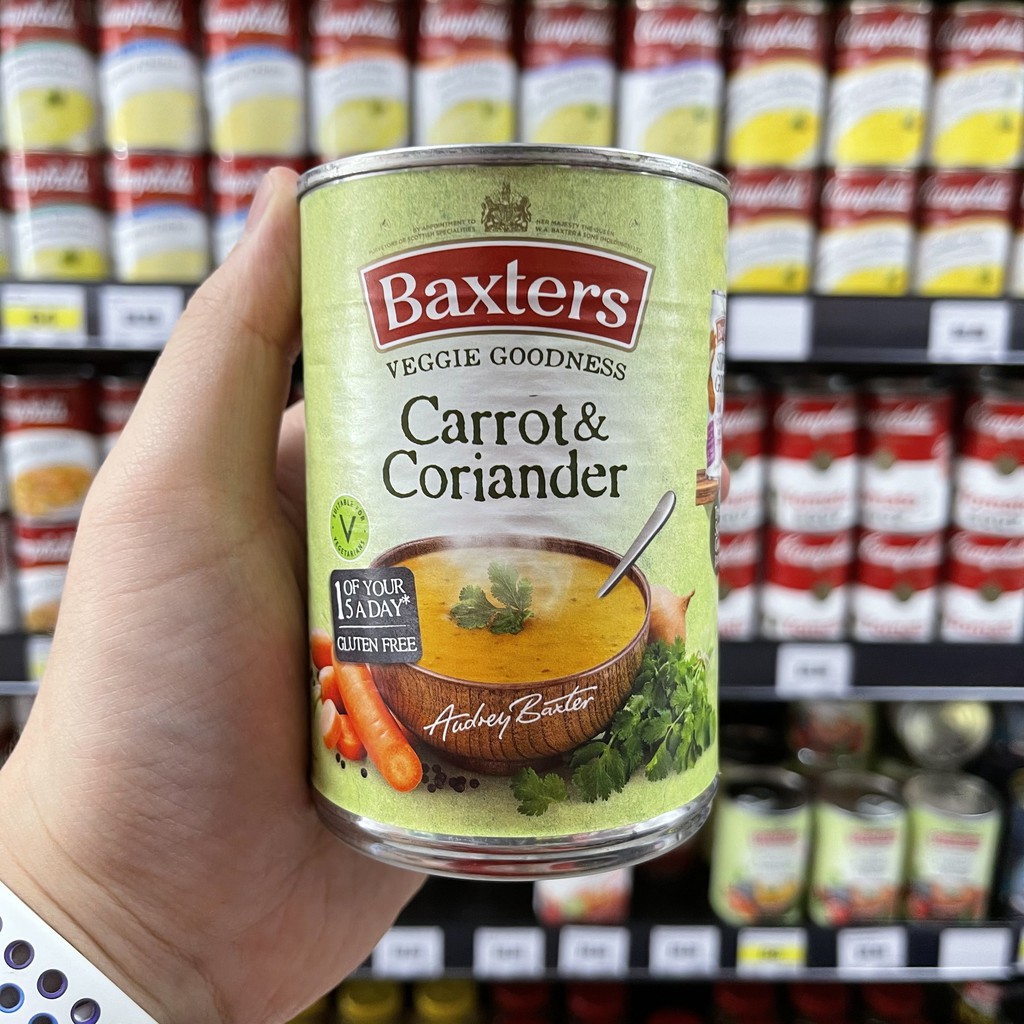 แบ็กซ์เตอร์ ซุปแครอทผสมผักชี น้ำหนักสุทธิ 400 กรัม Baxters Carrot & Coriander Soup 400 g.