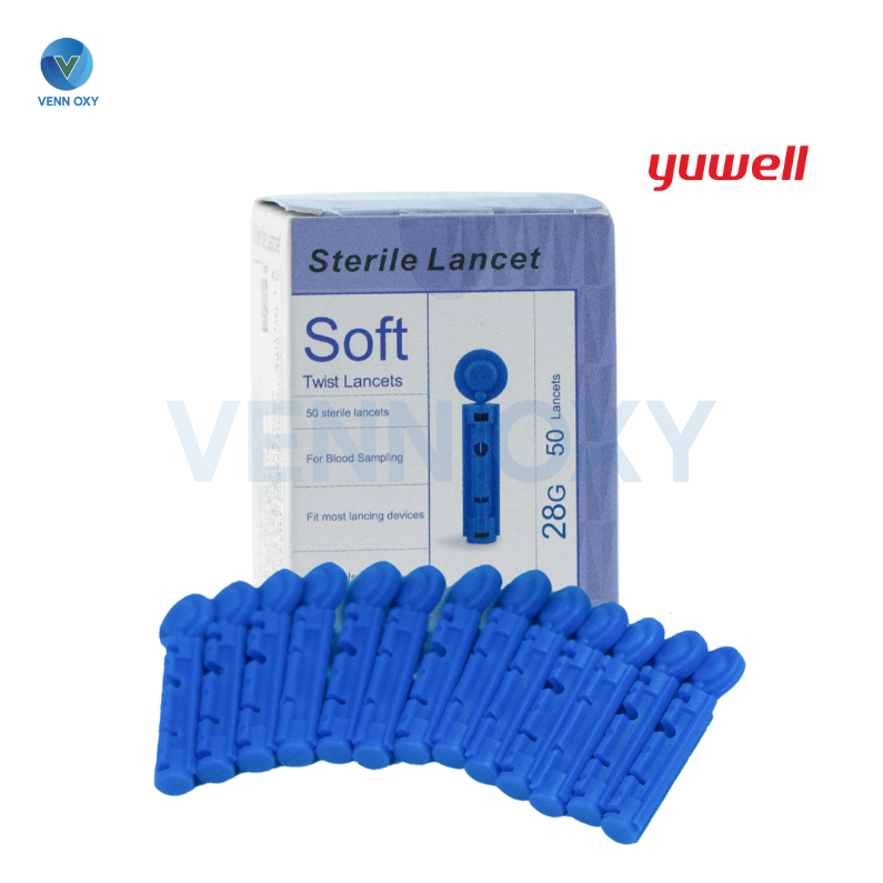 เข็มเจาะเลือด Yuwell รุ่น 28G (บรรจุ 50 แท่ง)