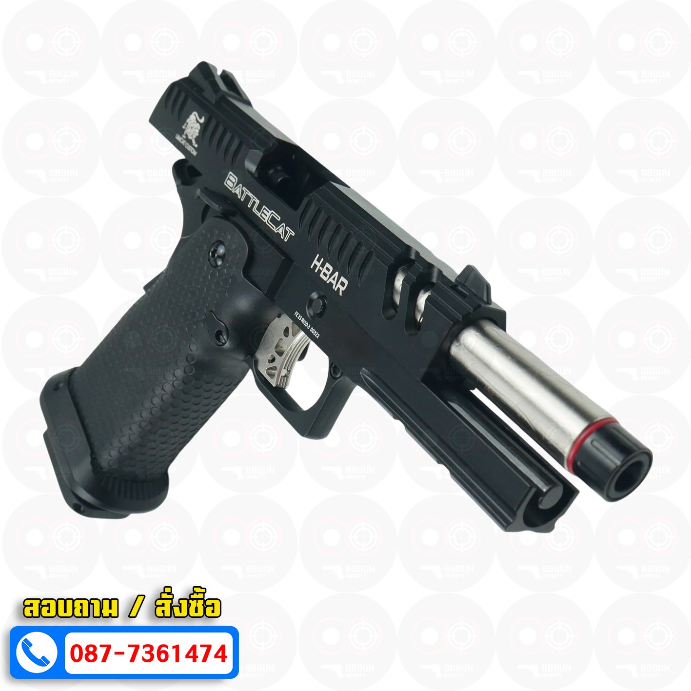 บีบีกันอัดแก๊ส Army Armament R610-3 Lim Cat Battle Cat 4.3 สีดำ BB GUN