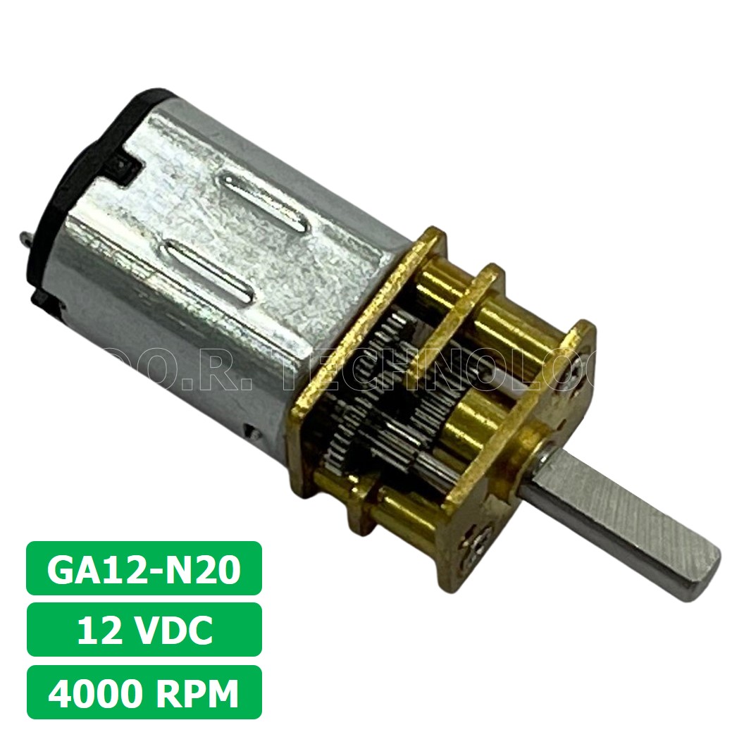 (1ชิ้น) JB294 มอเตอร์ มอเตอร์เกียร์ N20 12VDC 4000RPM Micro Gear Motor DC แกนขนาด 3mm D Shaft มอเตอร์ทดเฟือง GA12-N20 ไมโครมอเตอร์ มอเตอร์ขนาดเล็ก