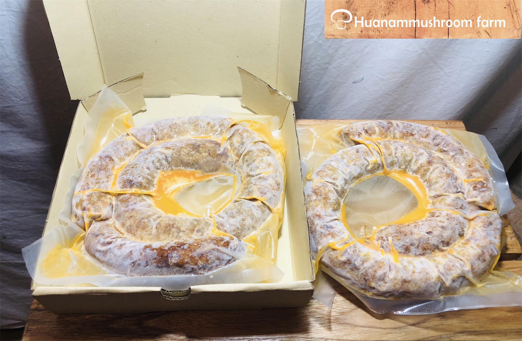 ไส้อั่ว ไม่ใส่ผงชูรส จัดส่งแบบรถห้องเย็น แบบครึ่งกิโล ฟาร์มเห็ดบ้านหัวน้ำ