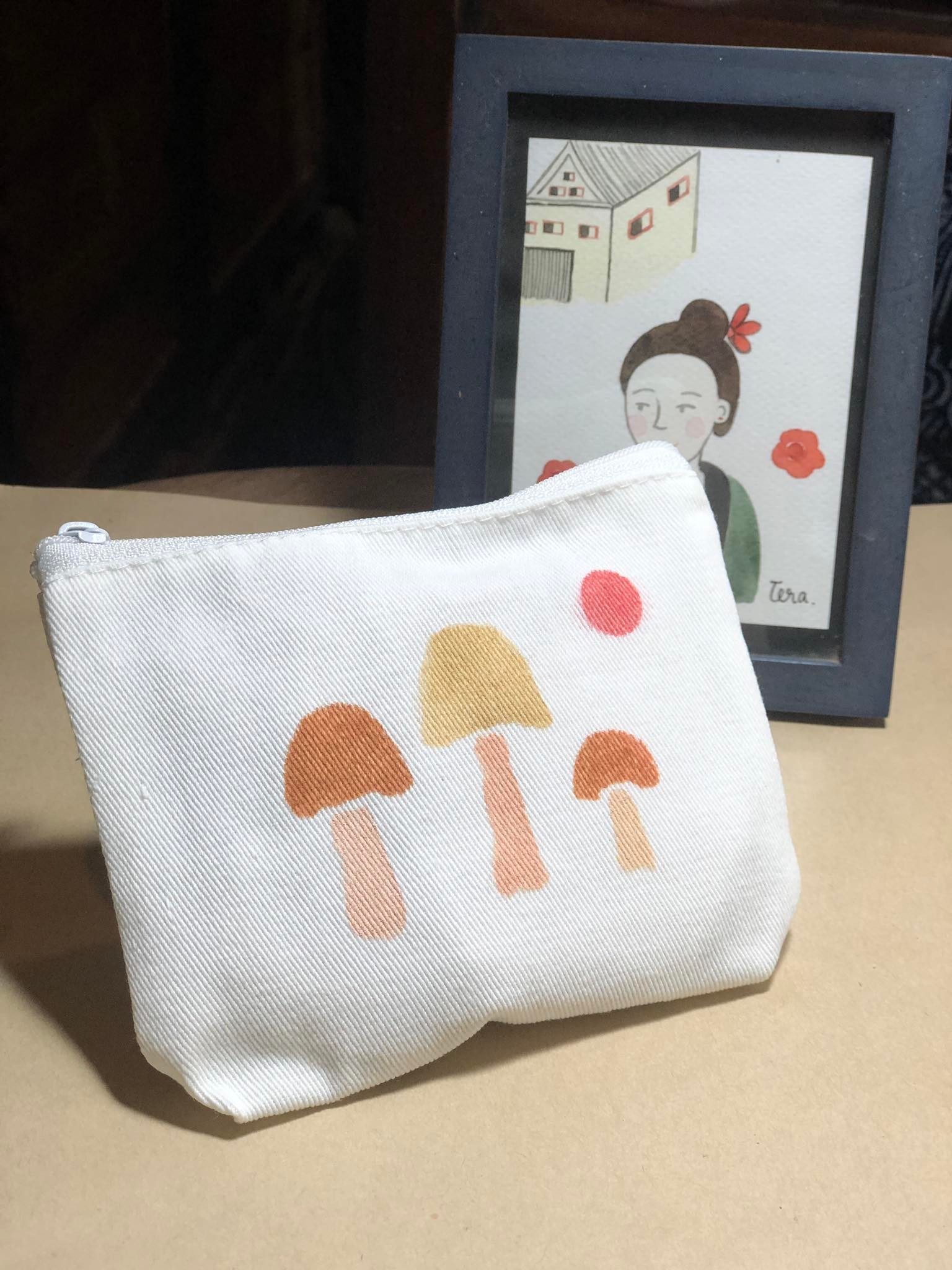 กระเป๋าใส่เหรียญลายเห็ด (คละลาย)