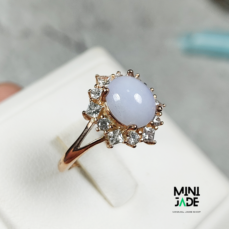 แหวนหยกม่วงพม่า Lavender Jade