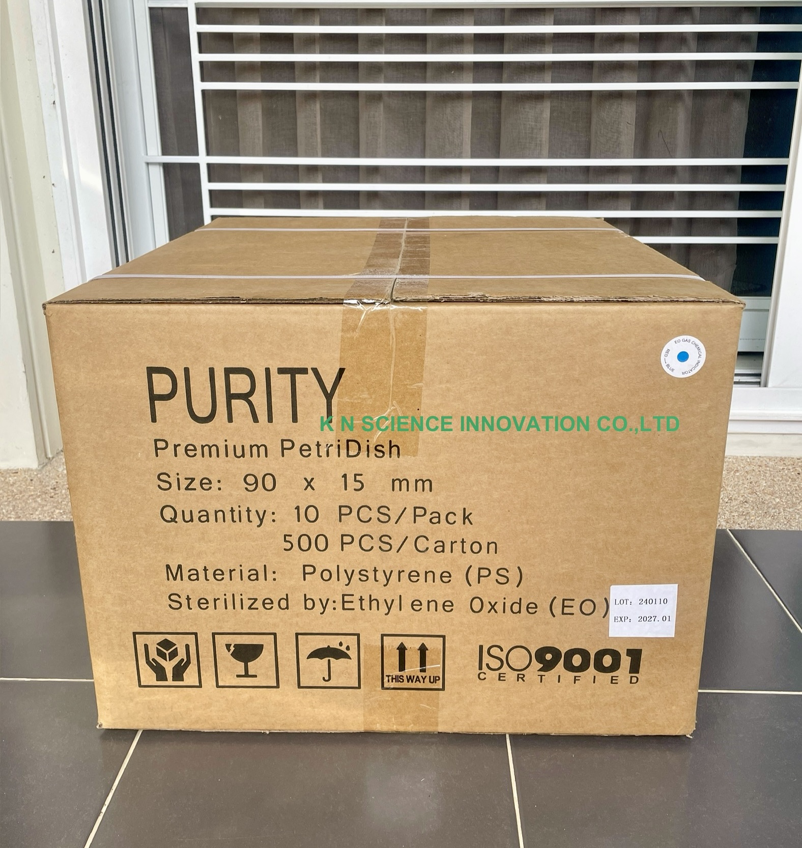 จานเพาะเชื้อพลาสติกปราศจากเชื้อ Premium Petri Dish (PS) Sterile ,90x15 mm ,ยี่ห้อ PURITY (500 pcs / Box) PD9015