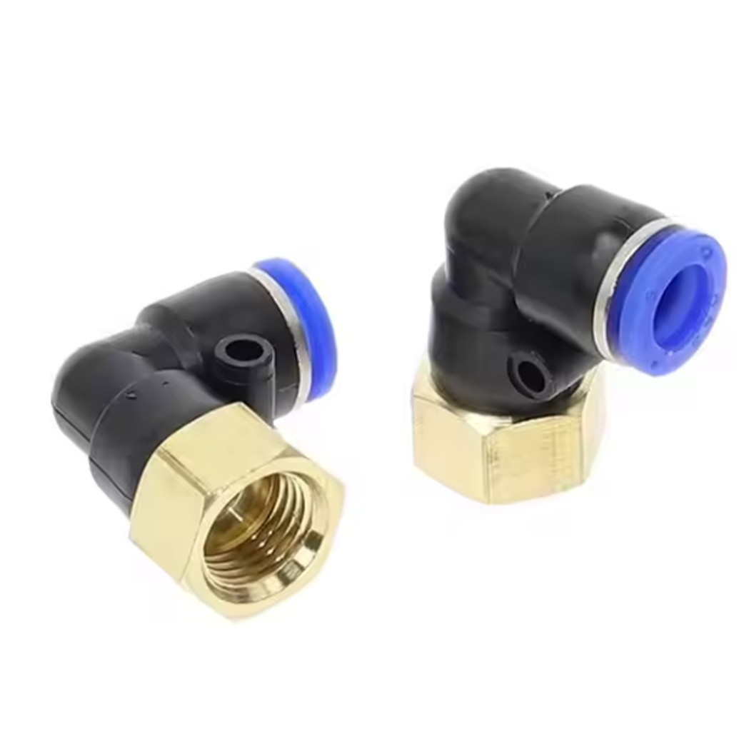 PLF ข้อต่อลม งอ90 เกลียวใน ข้องอตัวเมีย Female Thread Elbow Pipe Quick Fittings Air connector ข้อต่อลมทองเหลืองงอ ข้อต่อลมงอตัวเมีย ข้องอ
