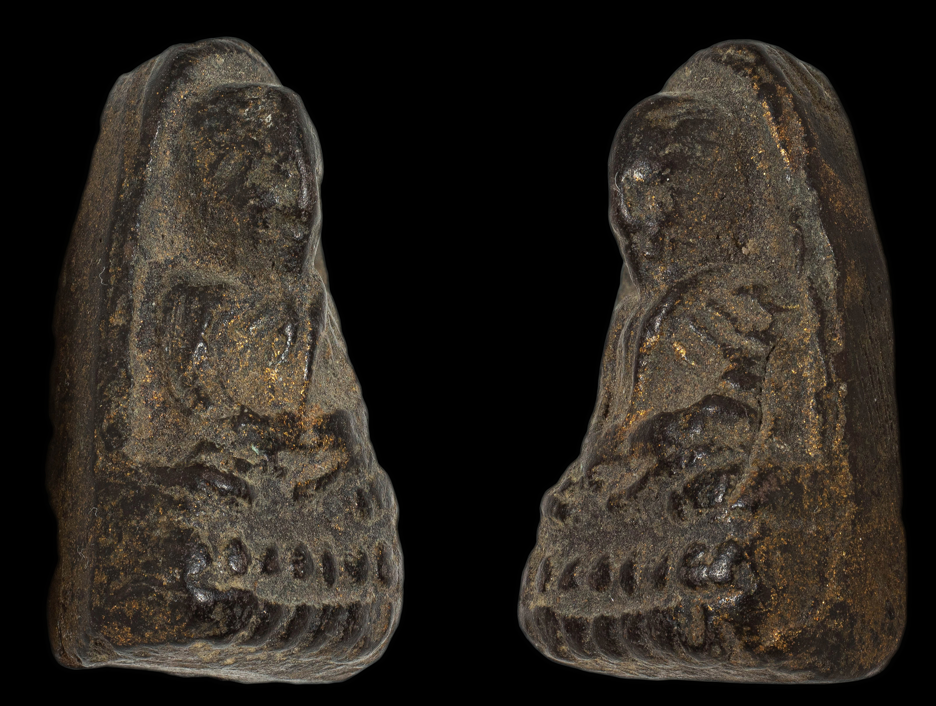 พระหลวงปู่ทวดหลังยันต์ เนื้อผงใบลาน หลวงพ่อทาบ วัดกระบกขึ้นผึ้ง ปี 2505