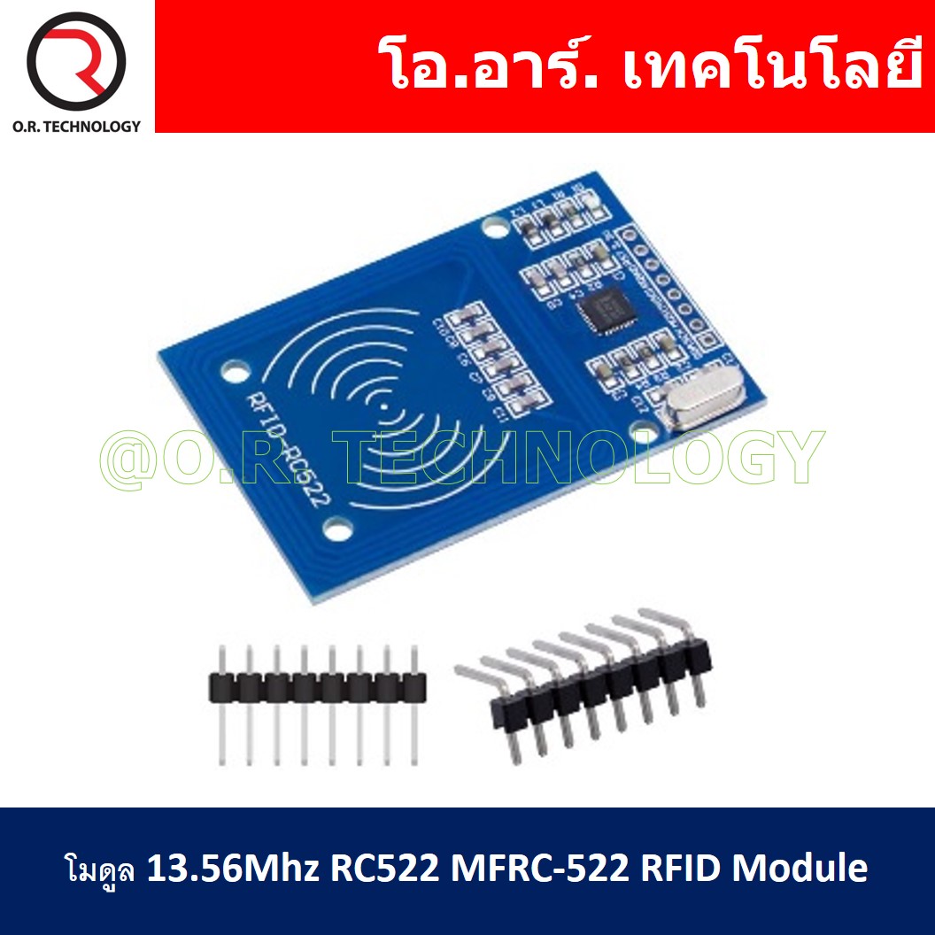 (1ชิ้น) AA129 โมดูล 13.56Mhz RC522 MFRC-522 RFID Module โมดูลตัวรับคีย์การ์ด Key Card Receiver