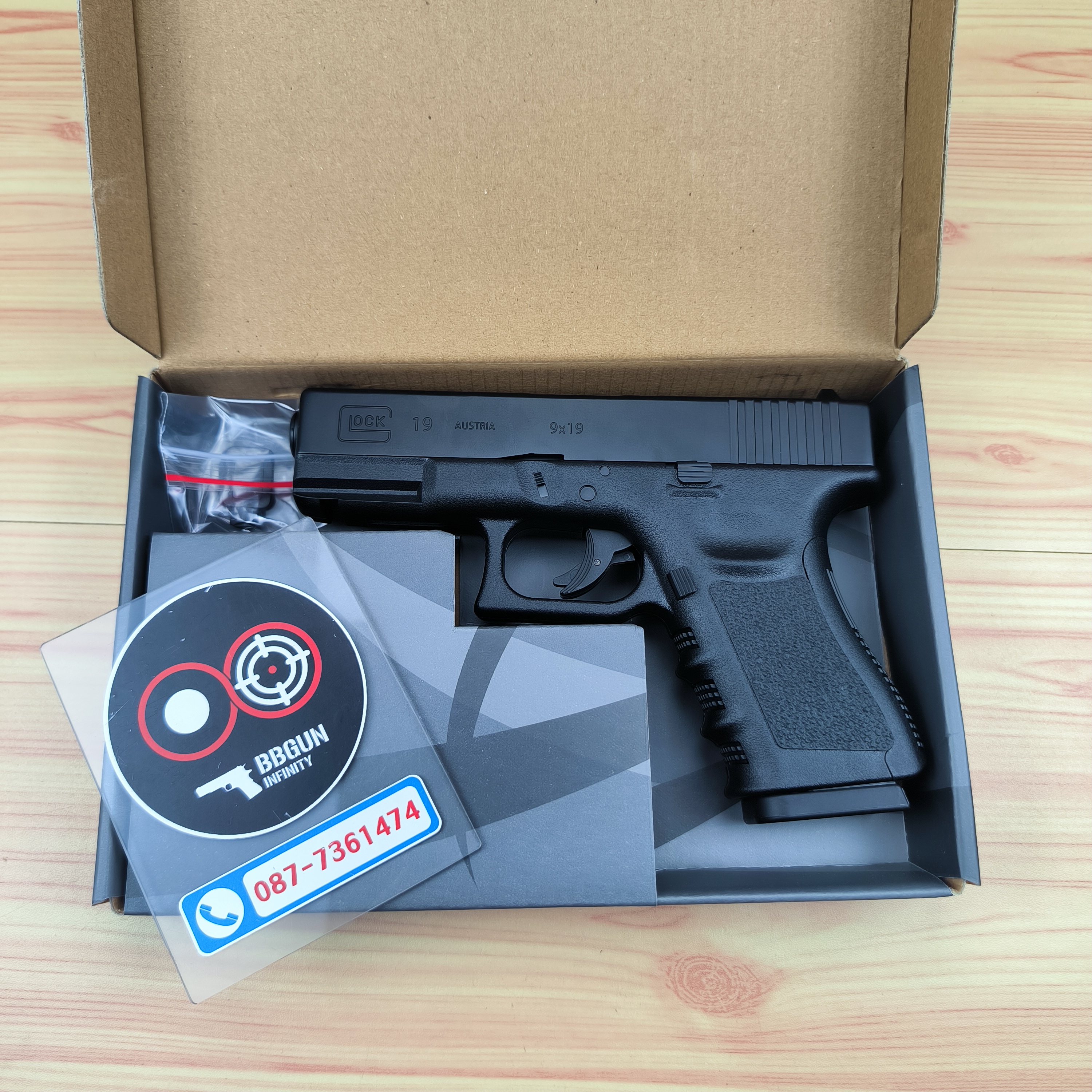 บีบีกันแก๊สหลอดแรงดันสูง WINGUN Classical Gun G19 Co2 Non-Blowback (DX Edition)