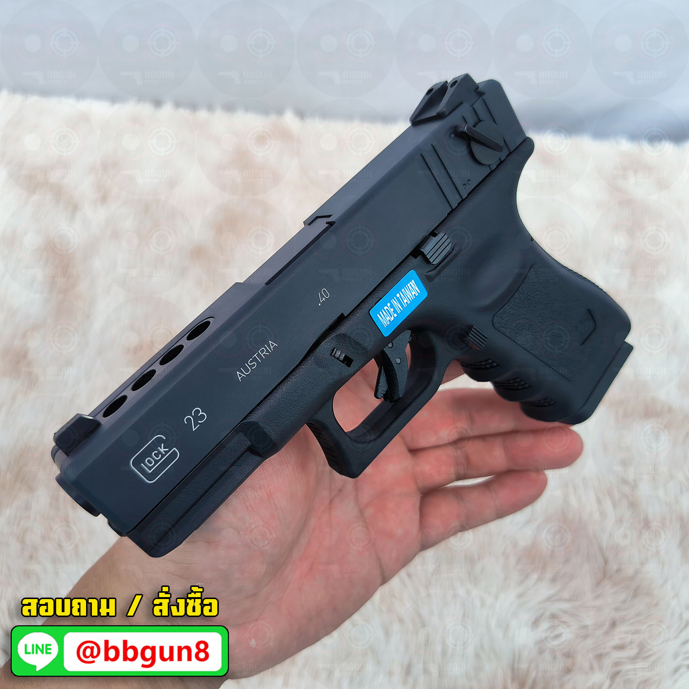 บีบีกันอัดแก๊ส Glock 23 Gen 3 (Full Auto) - WE (Black) BB GUN