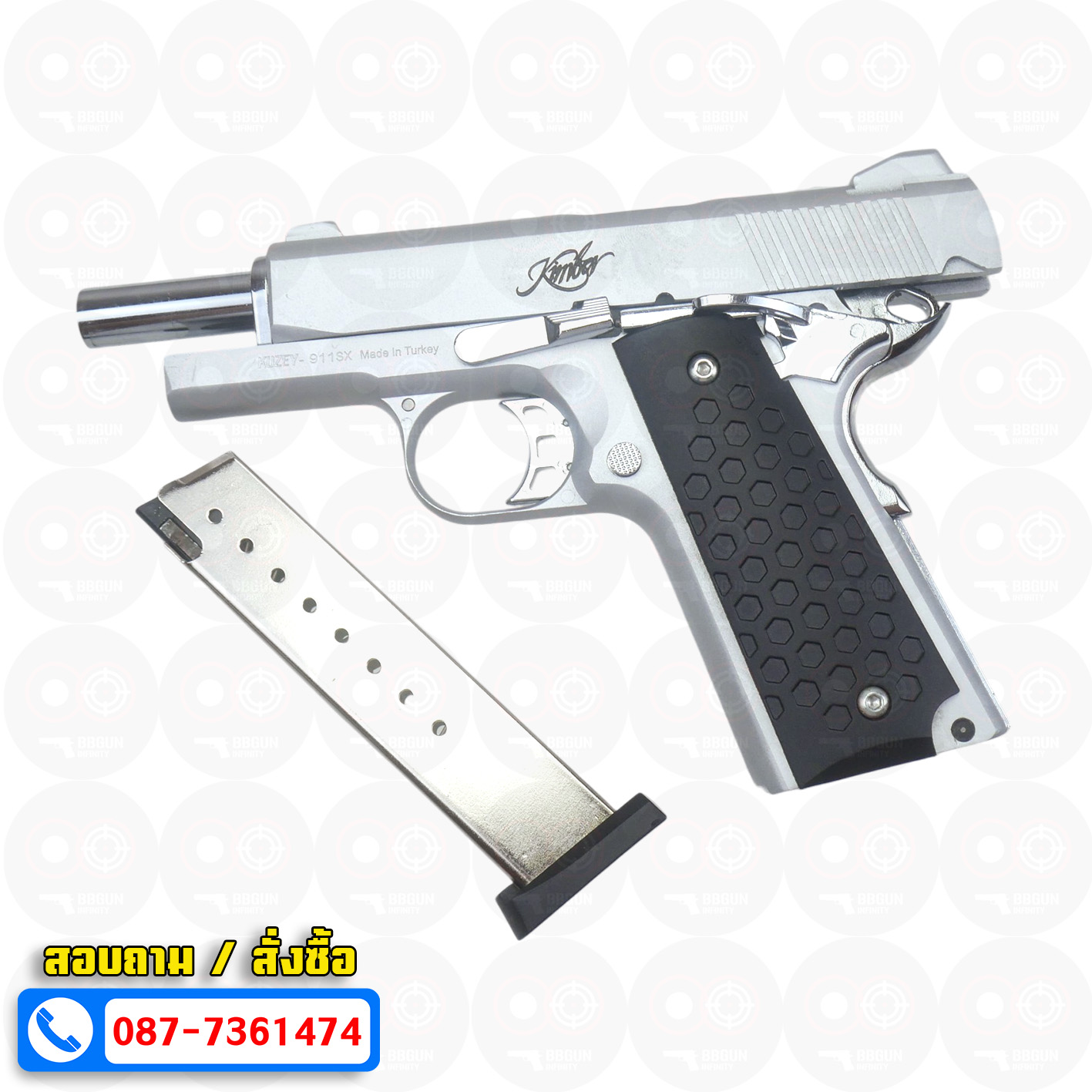 แบลงค์กัน KUZEY 911SX Kimber 4 นิ้ว สีเงินด้าน Blank Gun