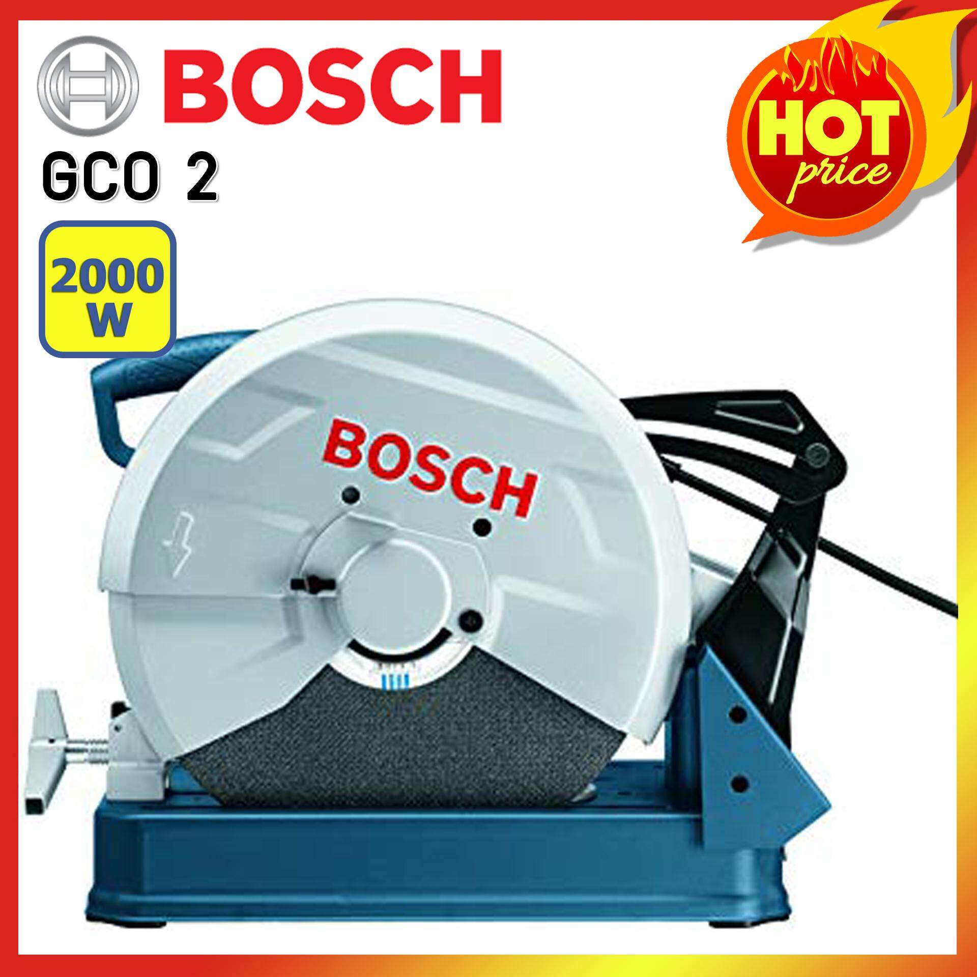 BOSCH แท่นตัดไฟเบอร์ ขนาด 14 นิ้ว 2000 วัตต์ รุ่น GCO 2 แถมฟรี ปลั๊กยาก VCT พร้อม สายยาว 20 เมตร