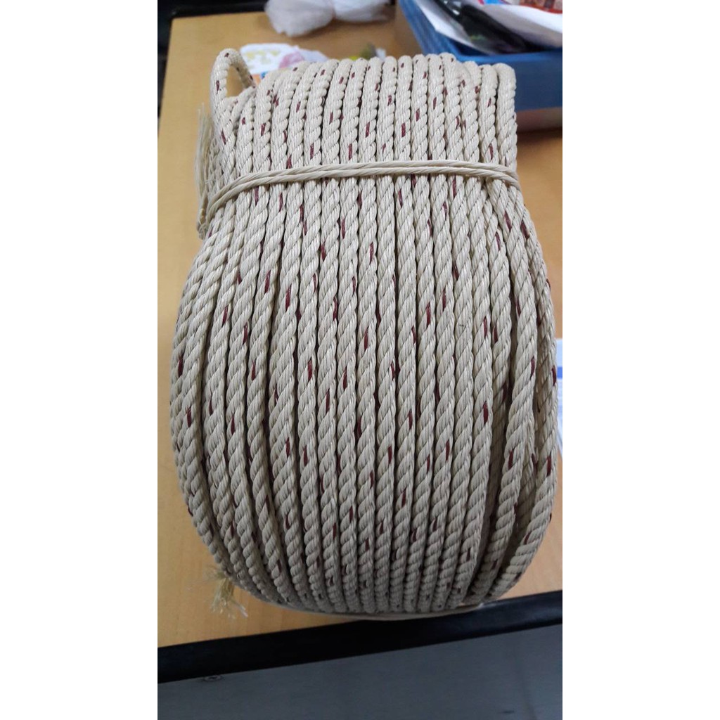 เชือกใยยักษ์ ขนาด 4-6 มิลลิเมตร ความยาว 180-200 เมตร ไนล่อน โรยตัว