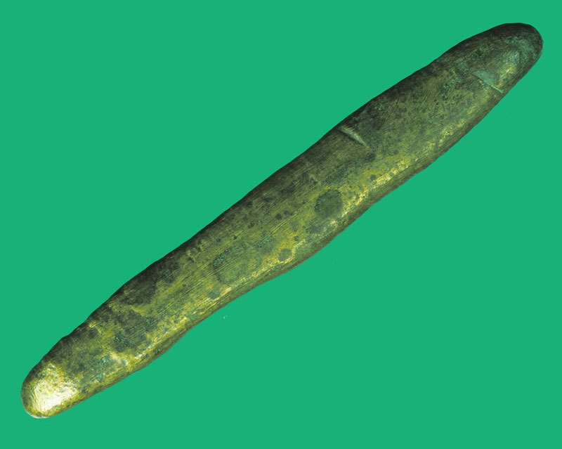 *38903 เงินราง หรือ เงินฮาง เนื้อสัมฤทธิ์โบราณ 10.1