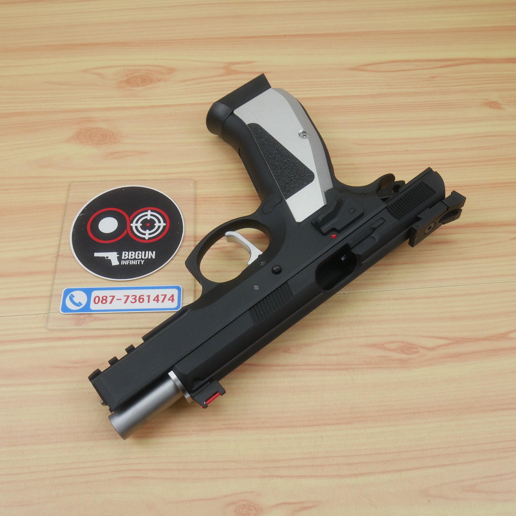 บีบีกันอัดแก๊ส KJ Works CZ 75 SP01 ACCU Custom BB GUN