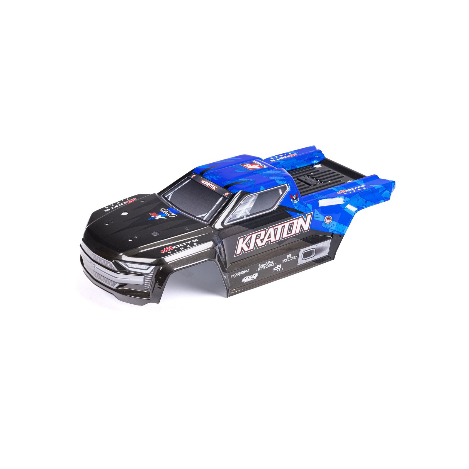ARA402329 1/10 Painted Body, Black/Blue: KRATON 4X4 4S BLX