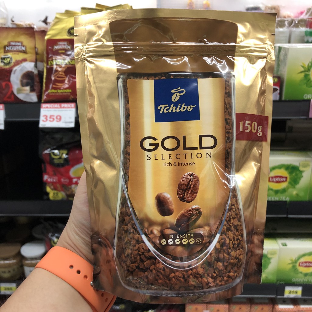 ทชิโบ โกล์ด ซีเล็คชั่น กาแฟสำเร็จรูป 150 กรัม Tchibo Instant Coffee Gold Selection 150 g. 4046234821314