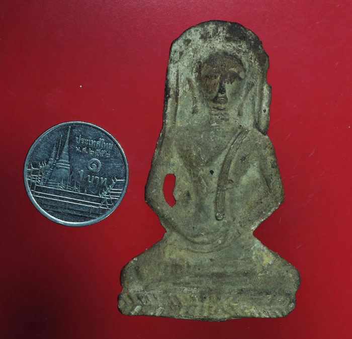 *30688พระเชียงแสน เดียว ปางสมาธิ พิมพ์พระอัครสาวก หลังซุ้มเสมา ฐานเตี้ยบัวก้างปลา ไม่มีพระเมาลี จ.เชียงราย 30