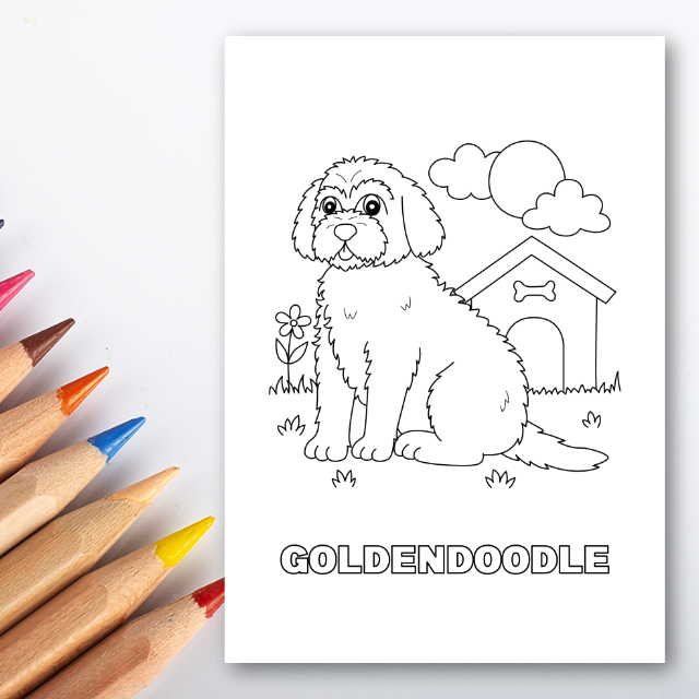สมุดระบายสีหมาน่ารัก Dogs Coloring Book