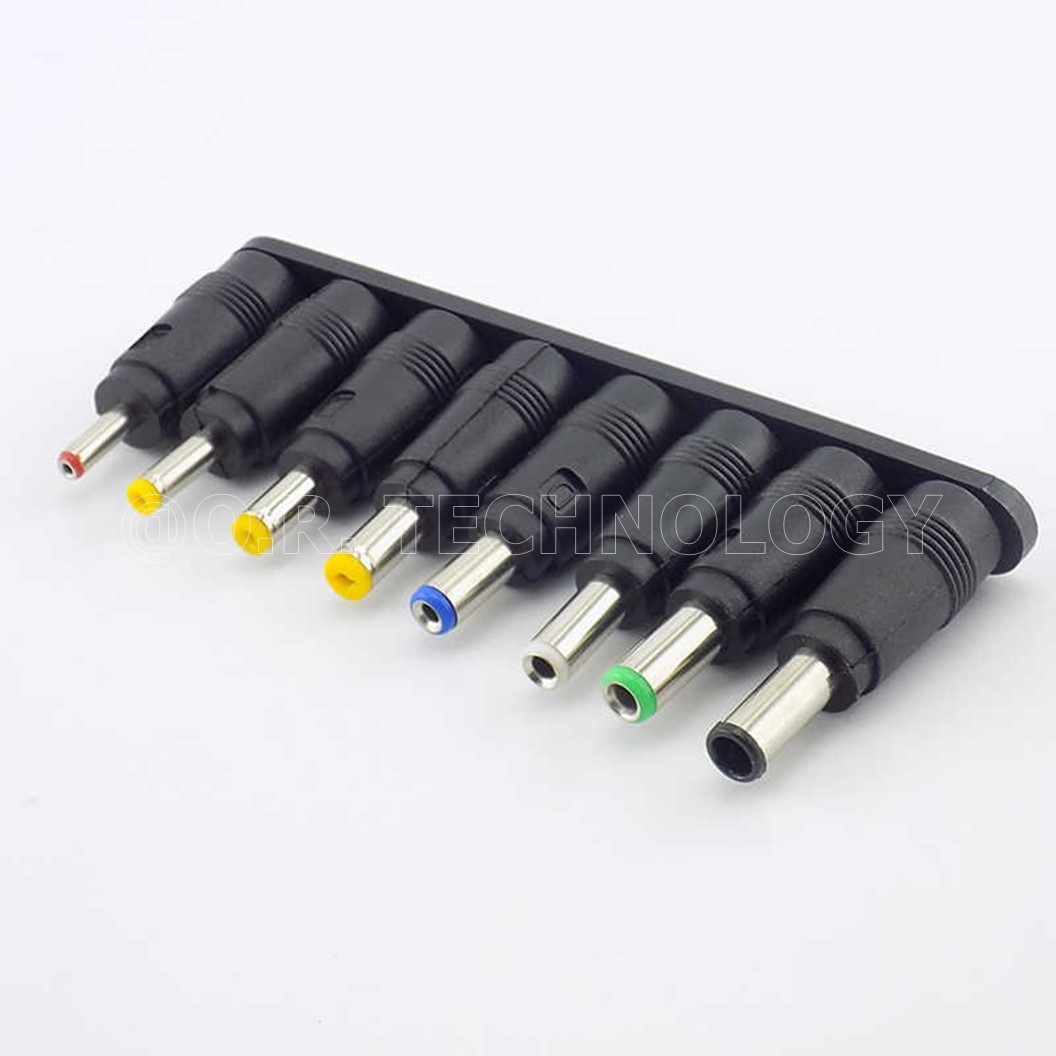 UB097 ชุดแปลงหัวอะแดปเตอร์ 5.5*2.1mm ชุดแปลงหัวอเนกประสงค์ 8ชิ้น/ชุด DC Adapter 5.5*2.1mm Multi-type Male Jack Connector