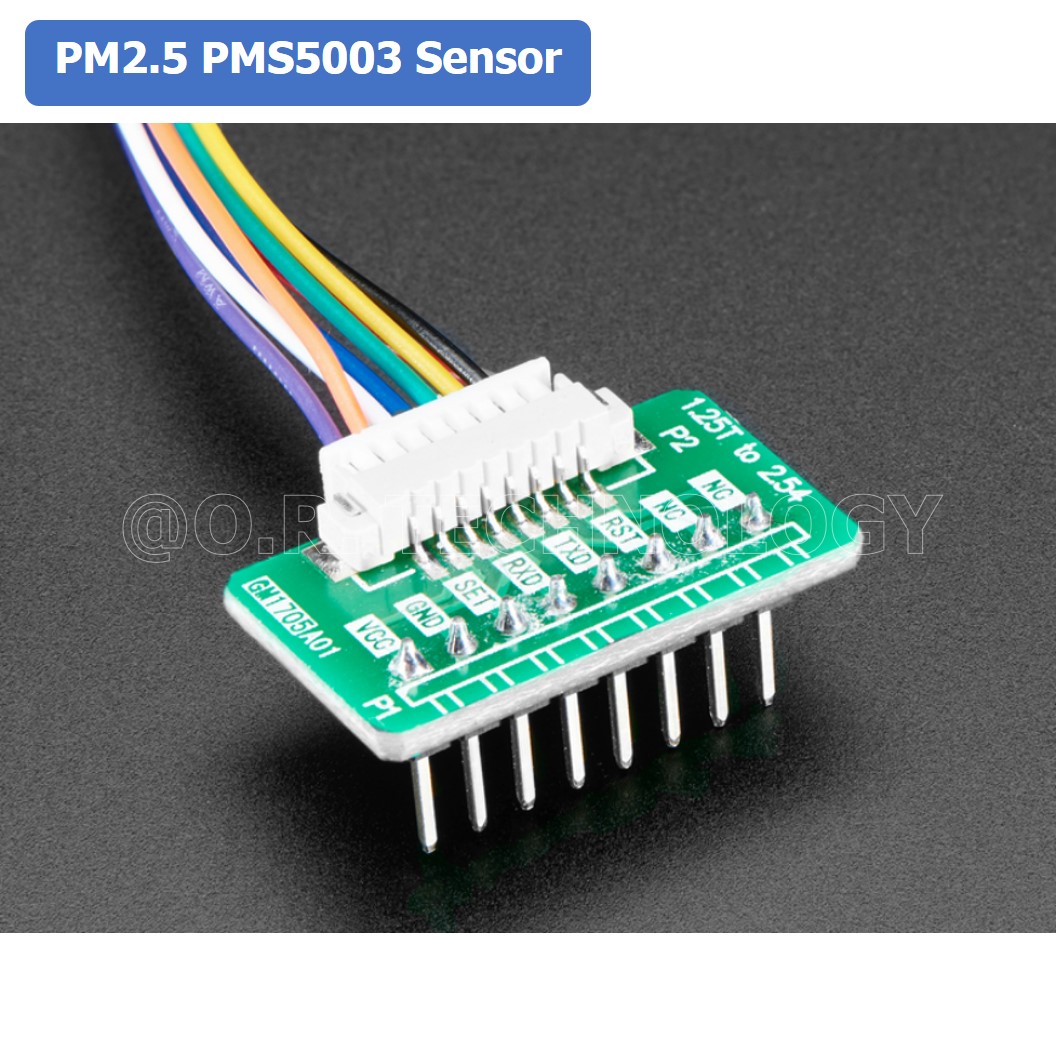 (1ชิ้น) XQ923 โมดูลวัดคุณภาพอากาศ วัดฝุ่น PM2.5 เซ็นเซอร์ตรวจวัดฝุ่น PM2.5 PMS5003 Sensor + 8-pin adapter plate + wire PLANTOWER