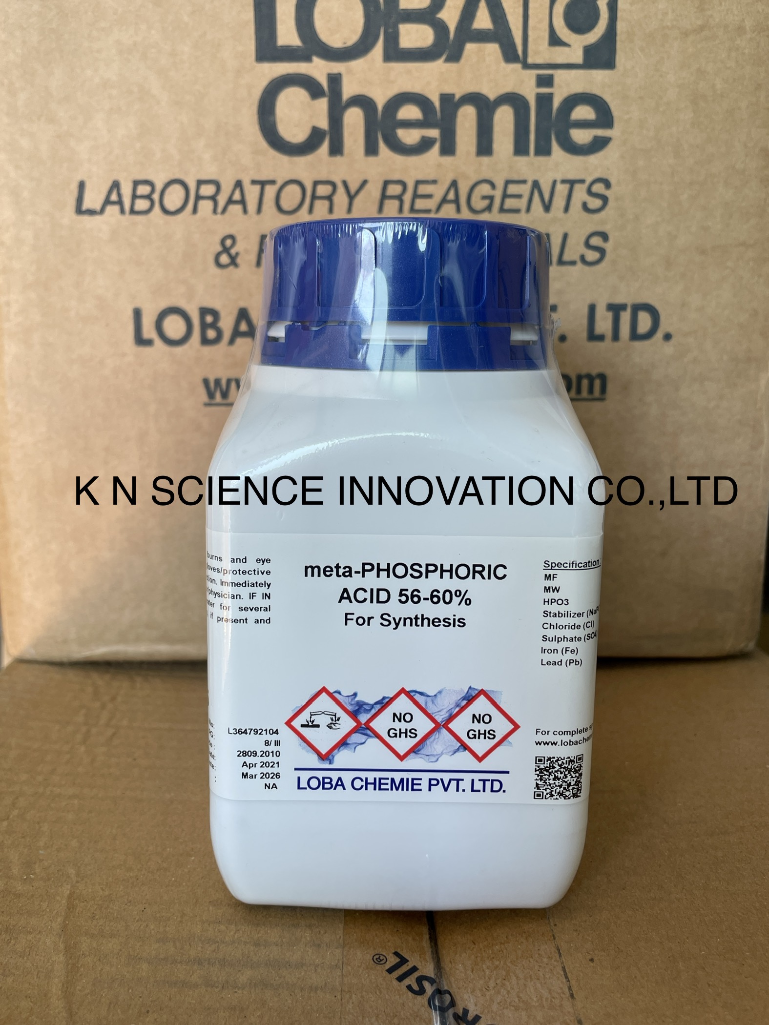 Metaphosphoric acid, LAB 37267-86-0 ,500 g , Loba 0525500500