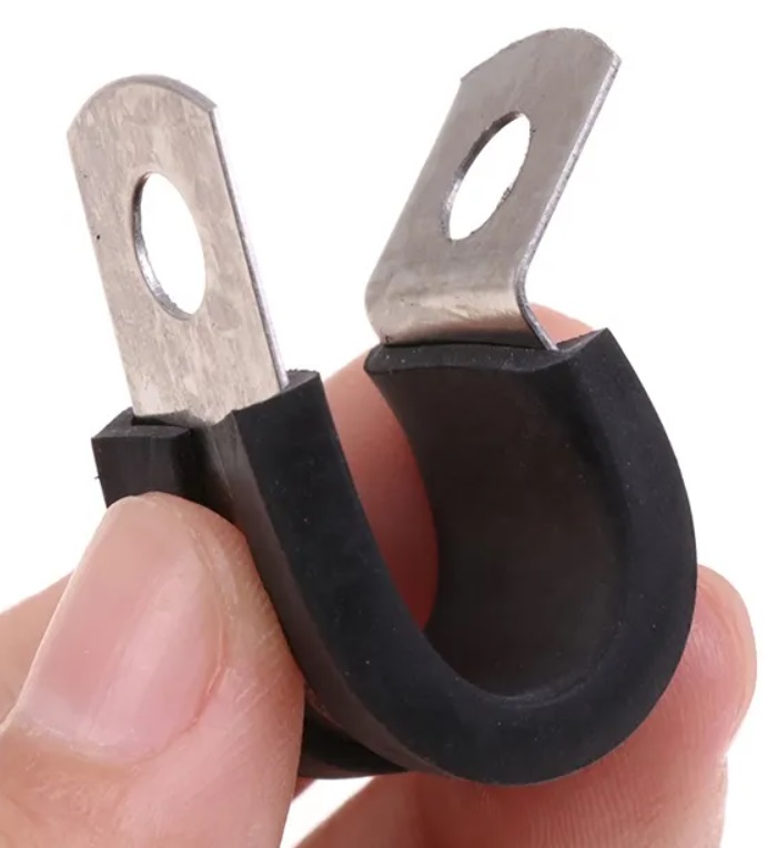 P Clamp R Clamp AD 10mm. sus304 with rubber (แคล้มสแตนเลสพร้อมยาง)