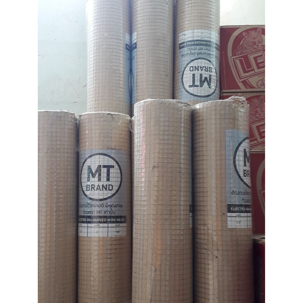 ลวดตาข่ายกรงไก่สี่เหลี่ยม PK เทา ร้อมรั้ว กรงนก