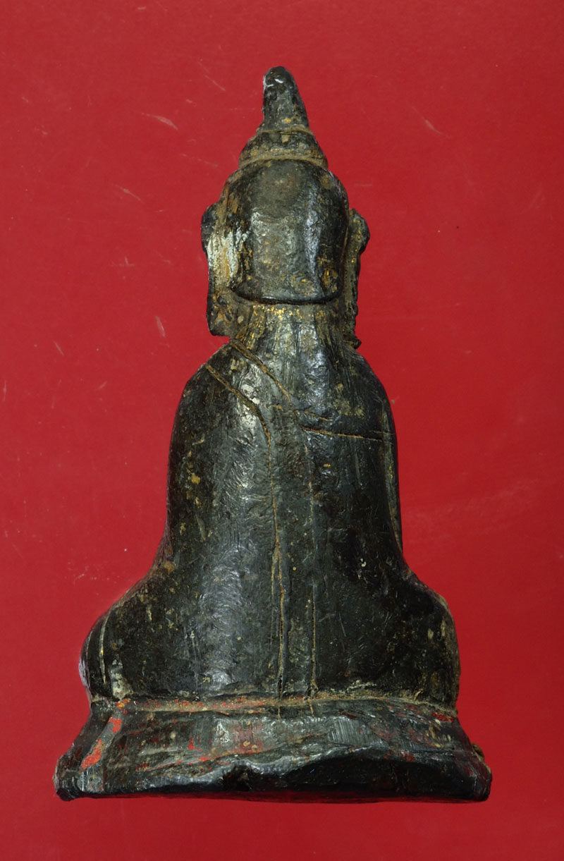 *30222 พระพุทธปางมารวิชัย เนื้อชินตะกั่ว ศิลป สมัยอยุธยา 13