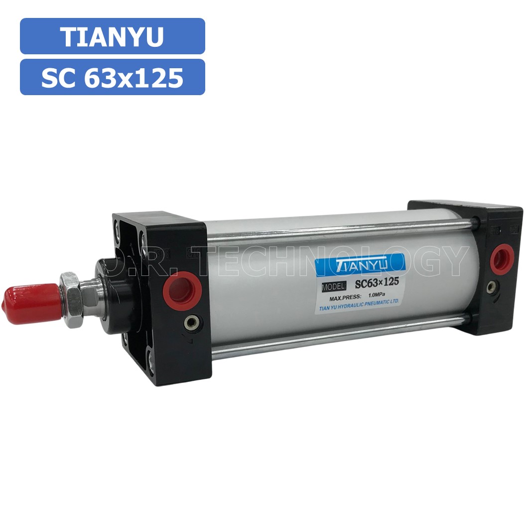 (1ชิ้น) SC 63x125 กระบอกลม รุ่นมาตรฐาน กระบอกลม 4 เสา Standard Cylinder Air Pneumatic แบบสี่เสา