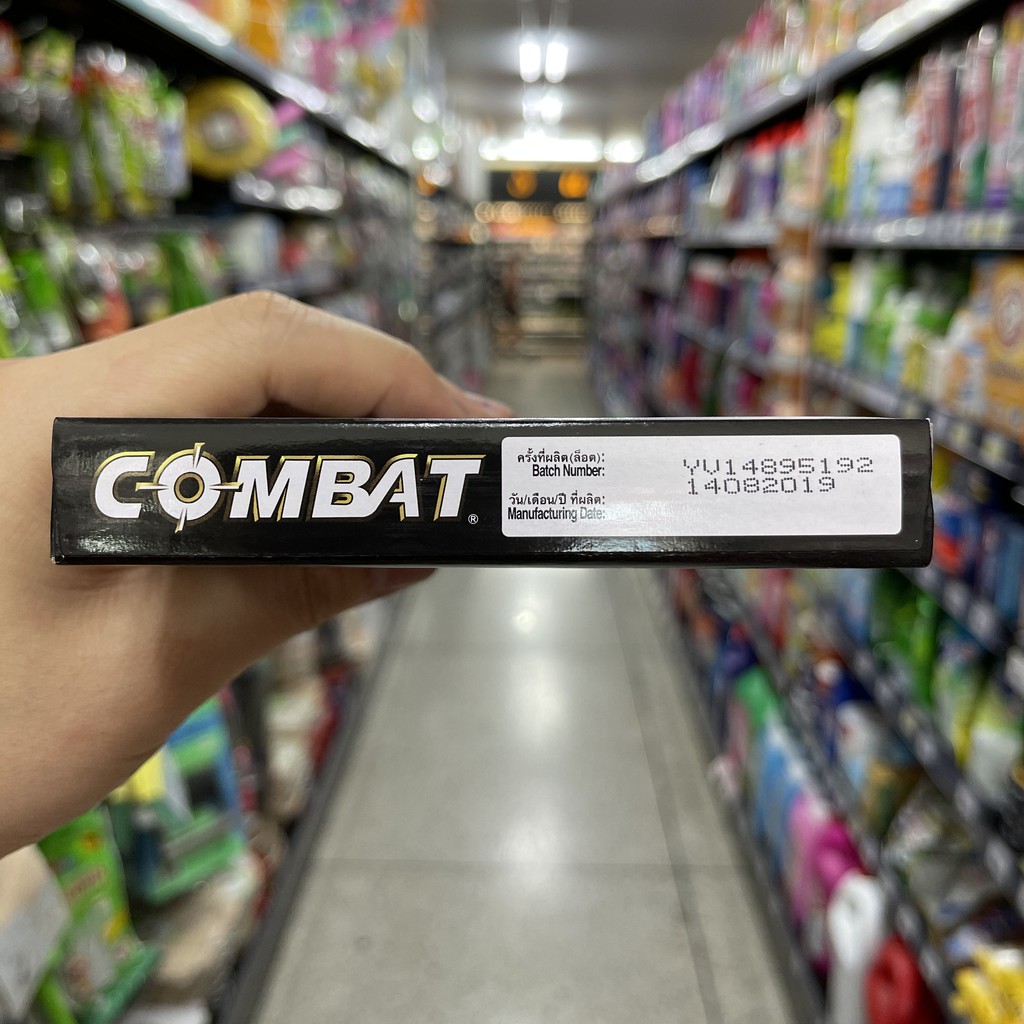 คอมแบท เหยื่อกำจัดแมลงสาบ 6 ชิ้น Combat Roach Bait 6 Pcs