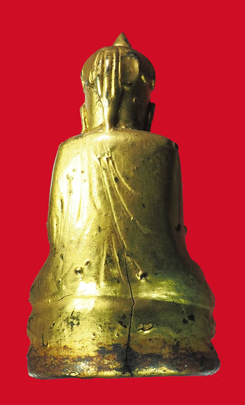 *33021 พระบัวเข็ม ลงรักปิดทอง ขนาดความสูง ประมาณ 4 นิ้ว เก่า 2