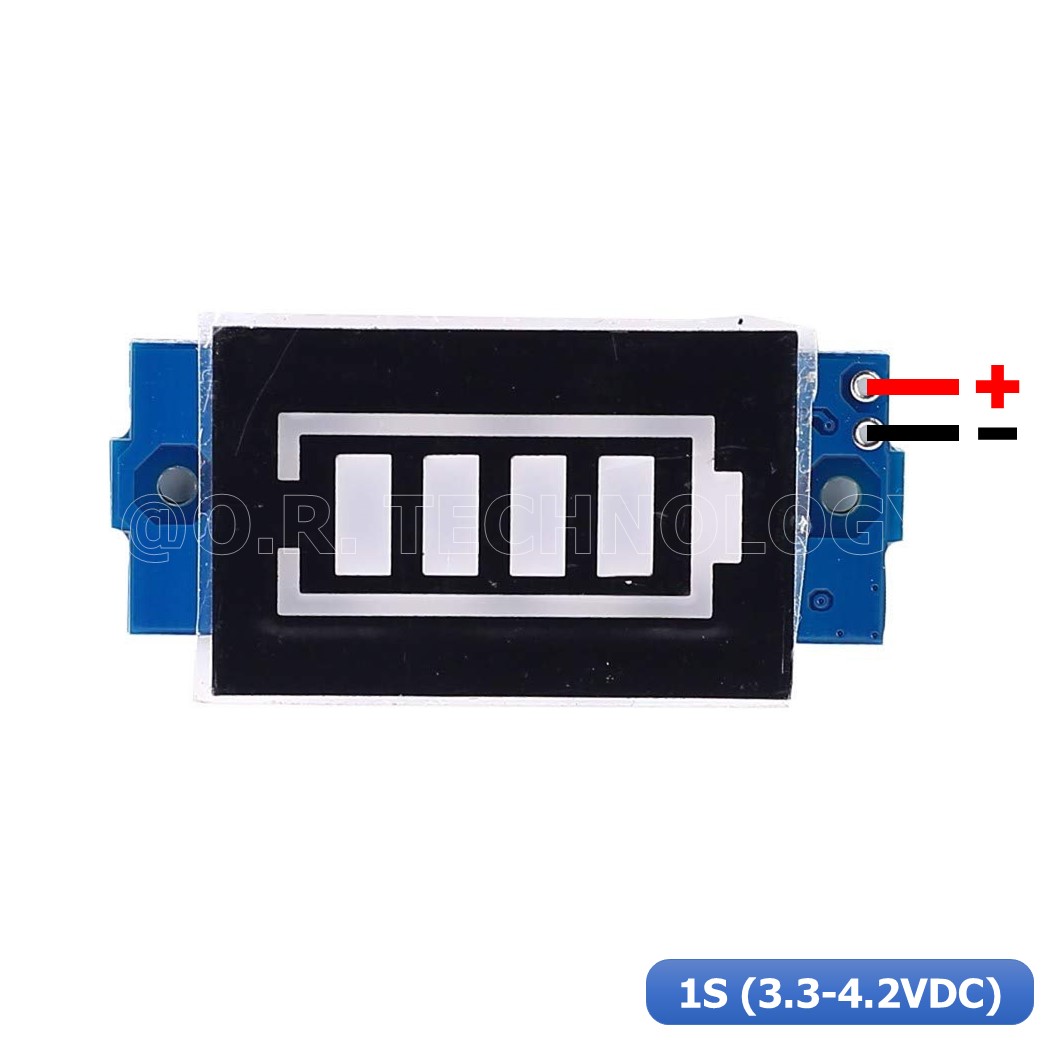 (1ชิ้น) NA606 จอแสดงผล แบตเตอรี่ จอแบตเตอรี่ ลิเธียม จอวัดแบตเตอรี่ 1S 18650 Li-po Lithium Battery Capacity Indicator Module 1S (3.3-4.2VDC)