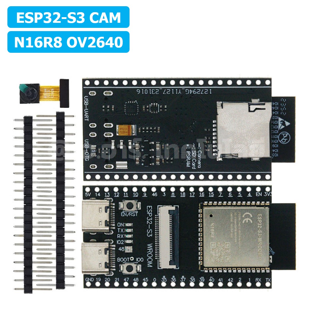 CB007 บอร์ด ESP32-S3 CAM N16R8 OV2640 Expressif ESP32-S3 WROOM WiFi+Bluetooth Board ESP-32-S3 Camera โมดูลกล้อง