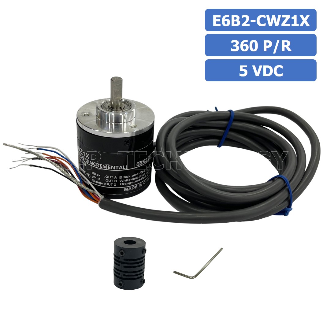 (1ชิ้น) E6B2-CWZ1X 360P/R 5VDC โรตารี่เอ็นโค้ดเดอร์ ROTARY ENCODER INCREMENTAL