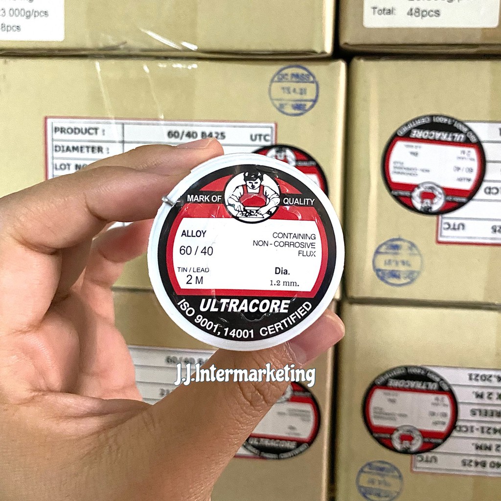 ตะกั่วบักกรีม้วนเล็ก 60/40 1.2 มม. ยาว 2 ม. (1 ม้วน ราคารวมแวท) อย่างดี ละลายง่าย จุดหลอมเหลวต่ำ เชื่อมแน่น