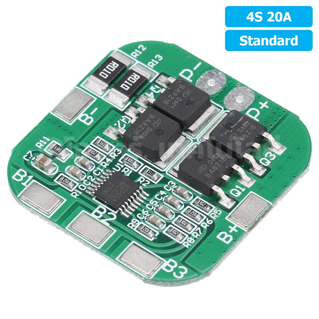 CM641 4S 20A Standard โมดูลชาร์จแบตเตอรี่ BMS 4-Series 20A 18650 Lithium Battery Protection Module แบตลิเธียม