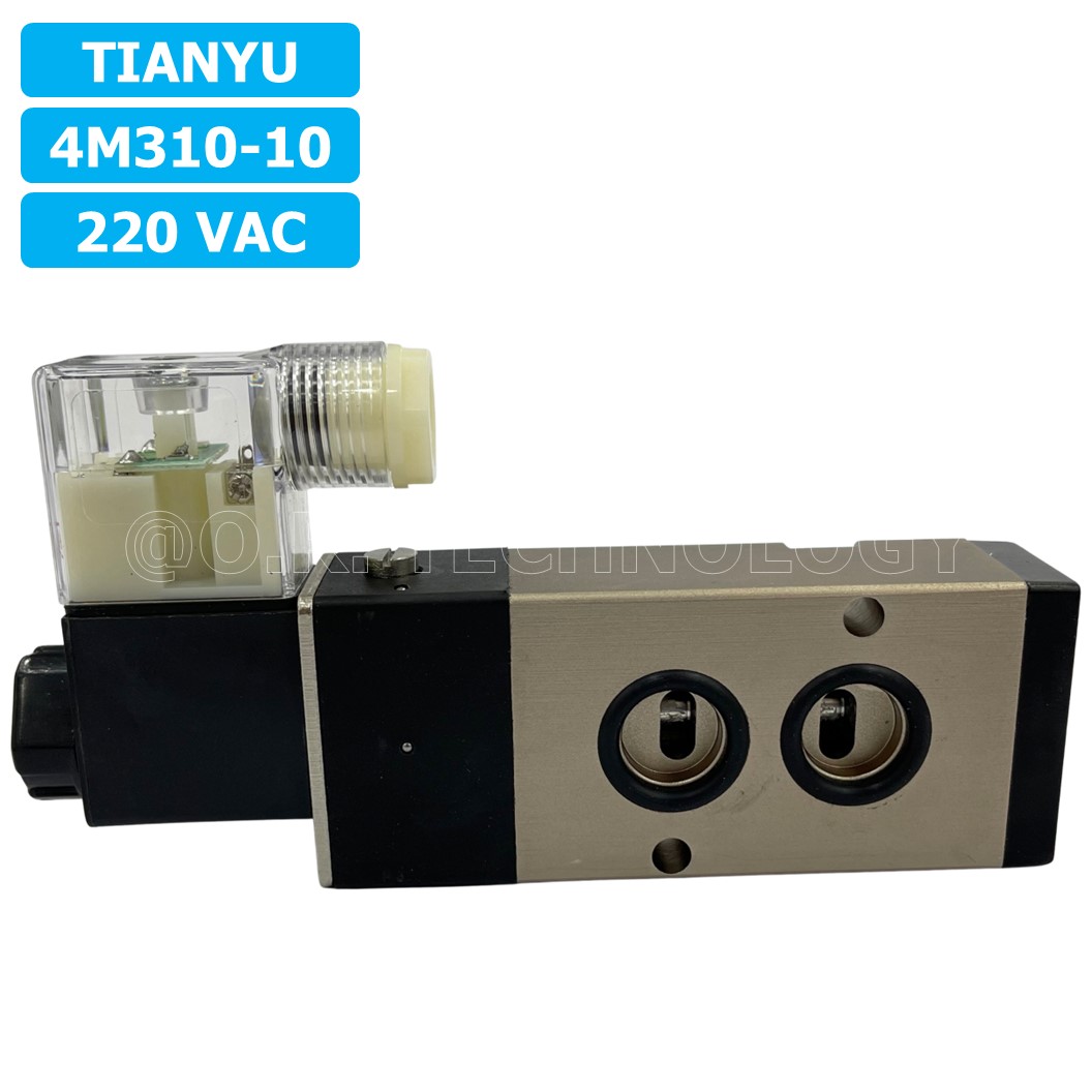 (1ชิ้น) 4M310-10 220VAC โซลินอยด์วาล์ว คอยล์ 1 ข้าง Single Coil Solenoid Valve Pneumatic TIANYU