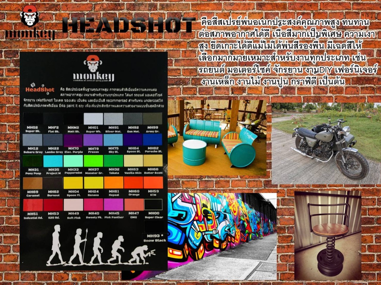 สีสเปรย์เพื่องานอเนกประสงค์(HEADSHOT)