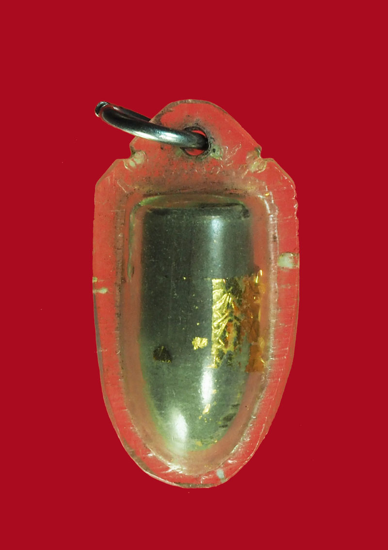 ขายแล้ว*31148 ตะกรุดหัวลูกปืน หลวงพ่อกวย วัดโฆษิตราราม ชัยนาท ลงทอง เลี่ยมพลาสติกเก่าถึงยุค 27