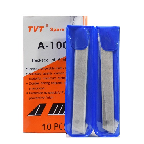 ใบมีดคัตเตอร์ TVT Spare Blade ขนาดเล็ก บรรจุ 60 ใบ/กล่อง (ราคารวมแวท) มีดคัตเตอร์ มีความคม ไม่เป็นสนิม
