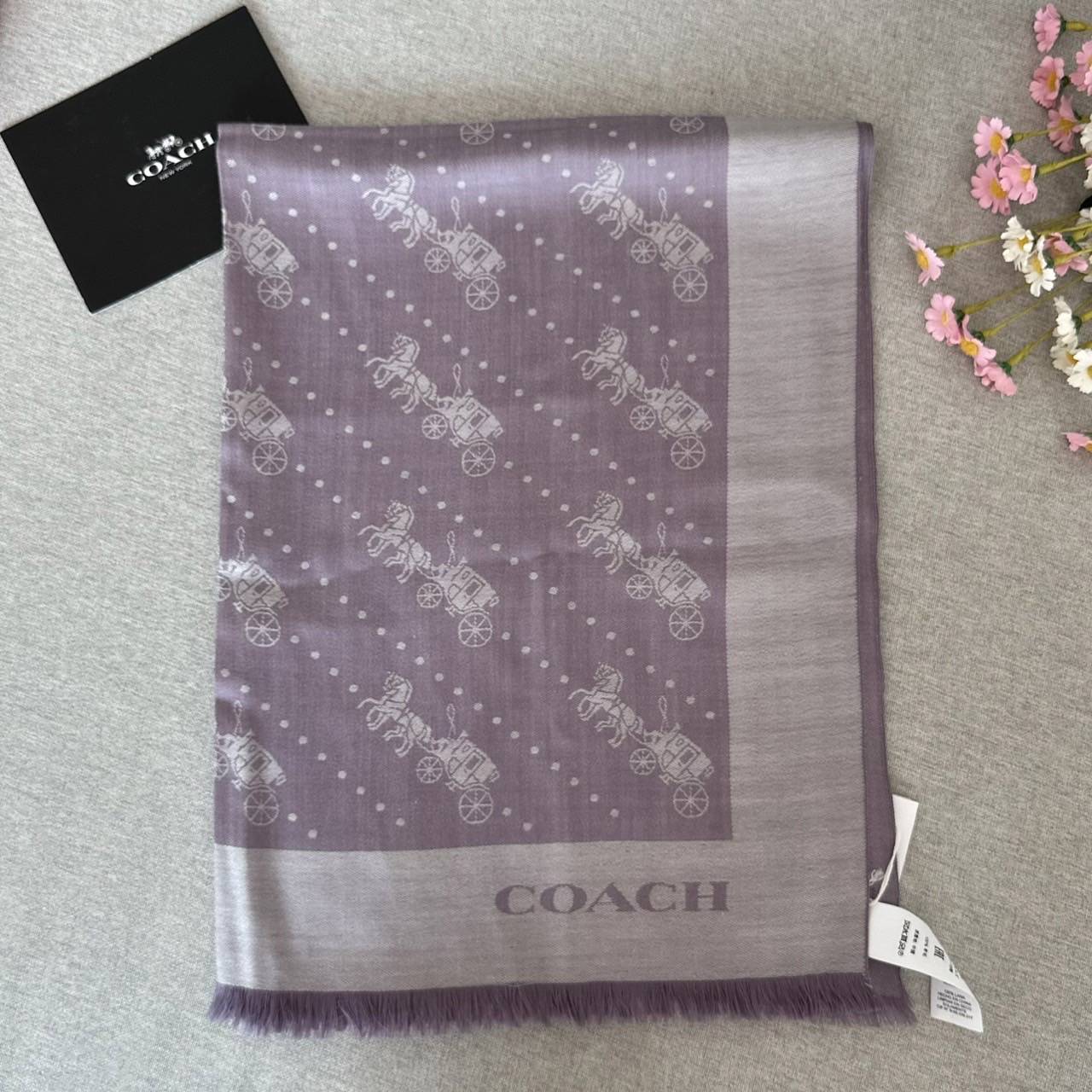Coach Horse And Carriage Dot Print Wrap