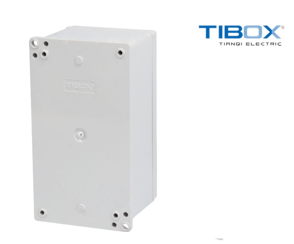 TIBOX TJ-30P-M กล่องเทอร์มินอลบล็อก (ABS Terminal Block Box IP66) 30Pole 10A Size : 200x200x95 mm.