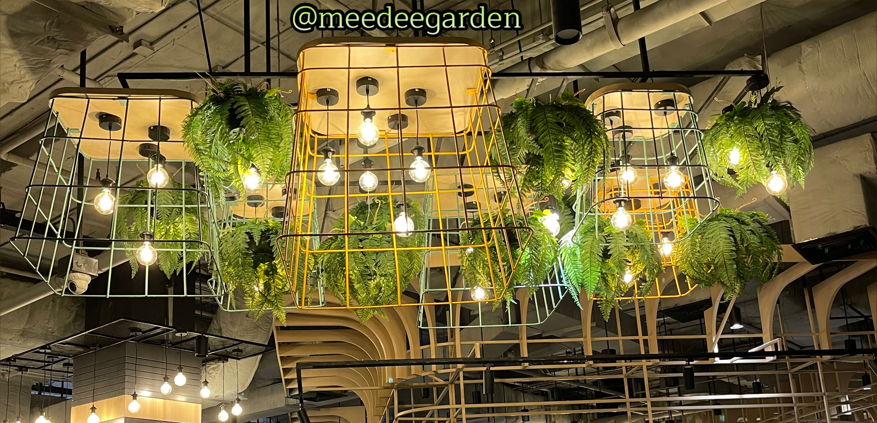 MeeDee Garden ต้นไม้ปลอม กระเช้าเฟิร์นปลอม สวนแนวตั้งเทียม ตกแต่งสถานที่