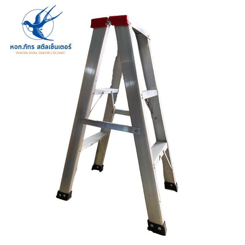 บันไดอลูมิเนียมพับได้ TITAN 3 ขั้น ทรง A ขึ้นลงได้ 2 ทาง (ราคารวมแวท) บันได บันไดอเนกประสงค์ บันไดหัวเหลือง น้ำเงิน แดง