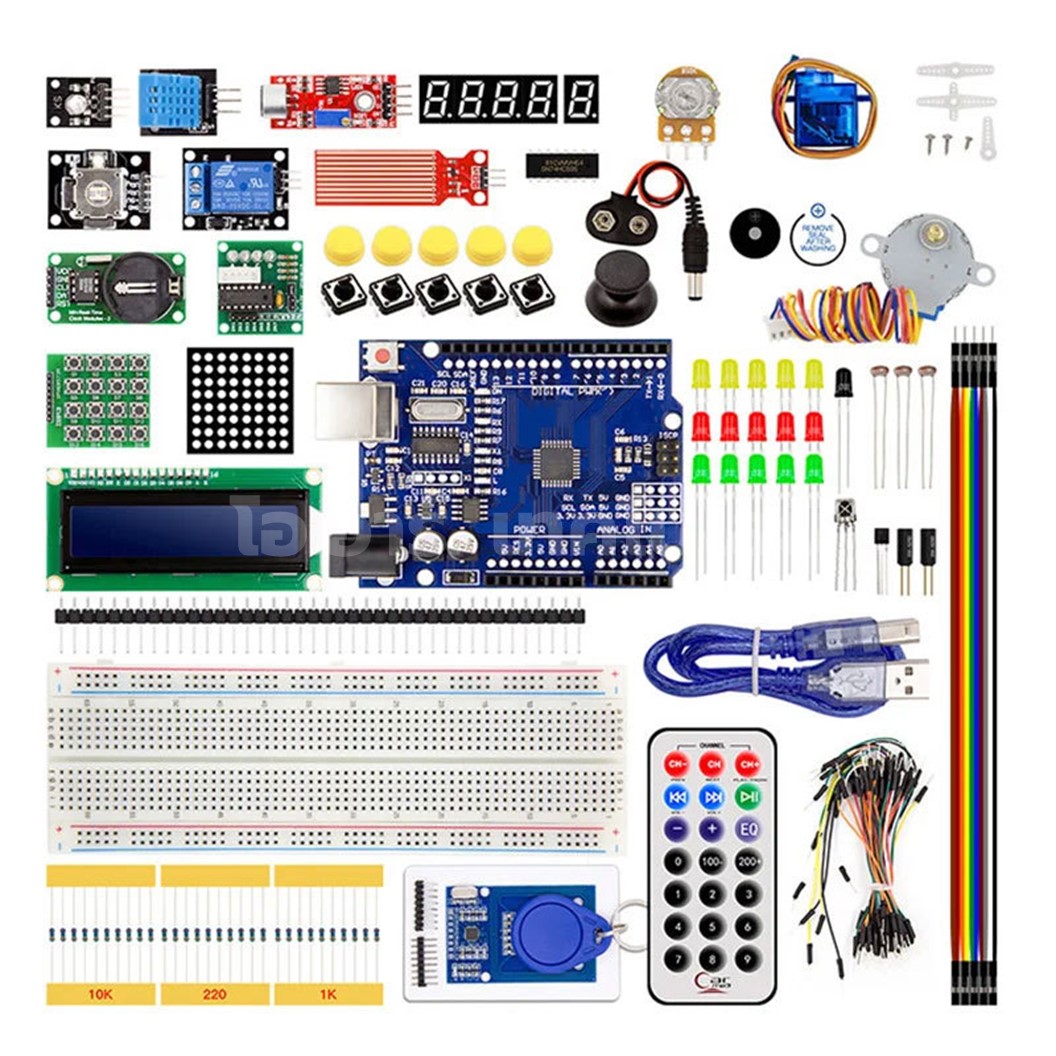 CAE-001 ชุดเรียนรู้ Arduino UNO R3 SMD Chip Learning kit Project Starter Kit ชุดเริ่มต้นเรียนรู้อาร์ดูโน่ RFID Learning kit