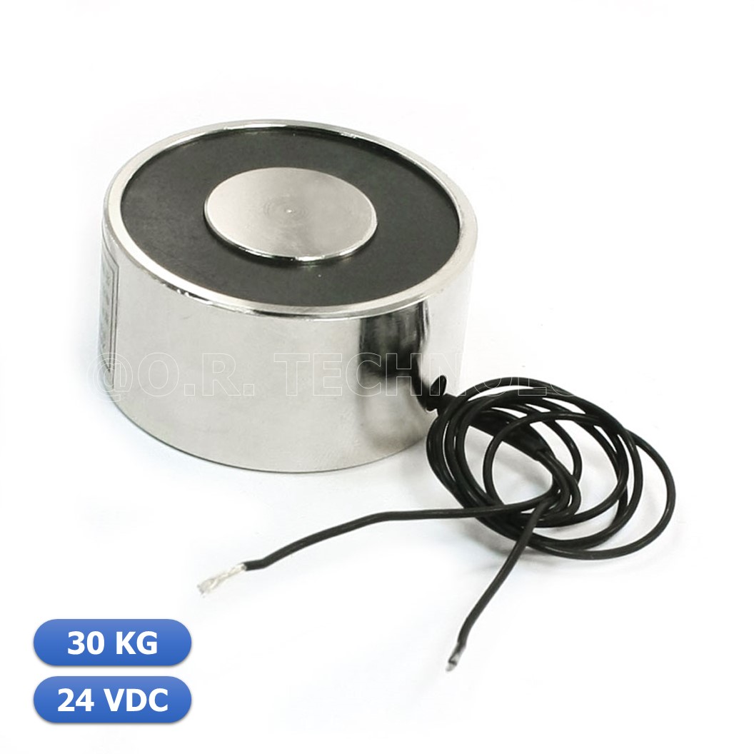 (1ชิ้น) NC475 แม่เหล็กไฟฟ้า โซลินอยด์ดูดโลหะ อิเล็กโตแมกเนท แม่เหล็กดูดไฟฟ้า P40/20 DC24V Solenoid Electric Sucker Electromagnet 30KG