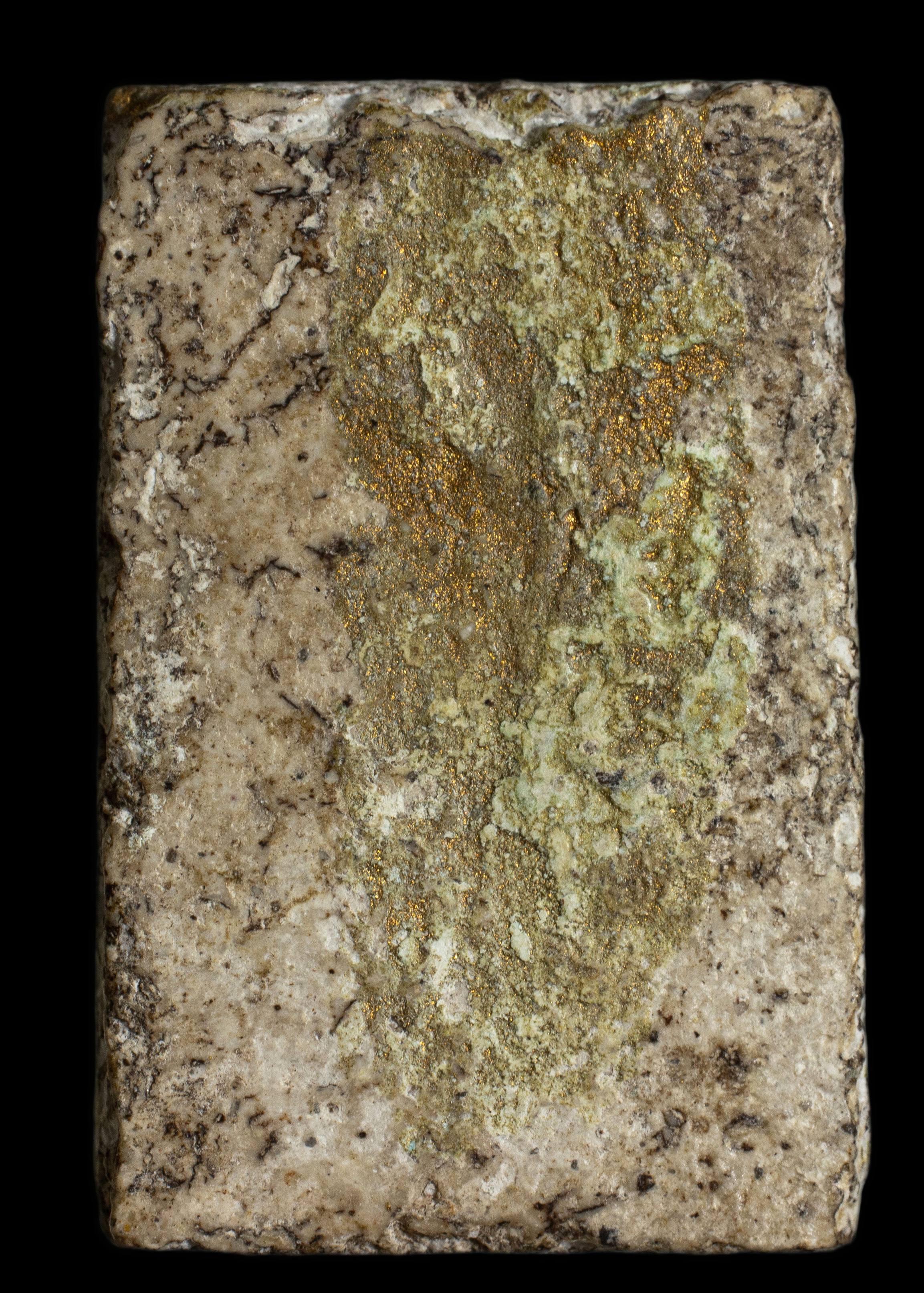 พระสมเด็จผงตะไคร่ใบเสมา ปิดทอง