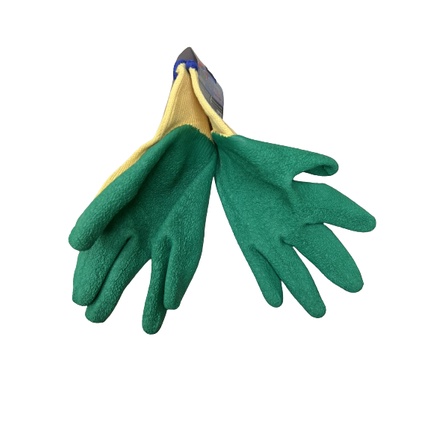 ถุงมือคอตตอน เคลือบยางธรรมชาติสีเขียว 9 นิ้ว (ราคารวมแวท) ถุงมือไนล่อน ถุงมือเคลือบ ถุงมือช่าง ถุงมือกันลื่น ถุงมือทำสวน