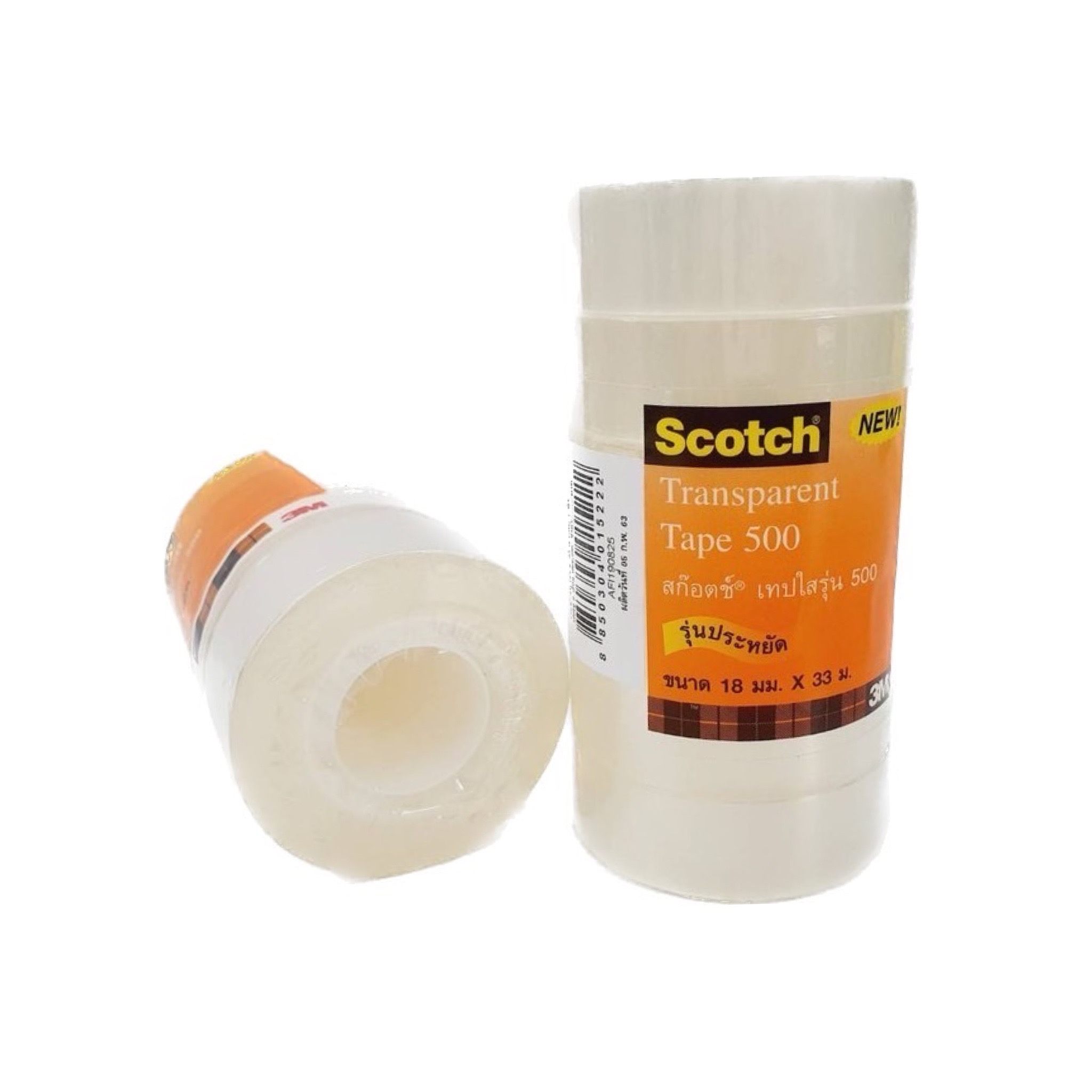 เทปใส Scotch 3M No.500 3/4 นิ้ว x 36 หลา แกนเล็ก