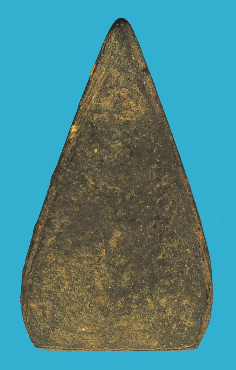 *38013 พระพิมพ์หน้าเดียวลักษณะคล้ายพระพุทธชินราช เนื้อผงใบลาน ปี 2494 วัดแหลมทราย สงขลา 9.1